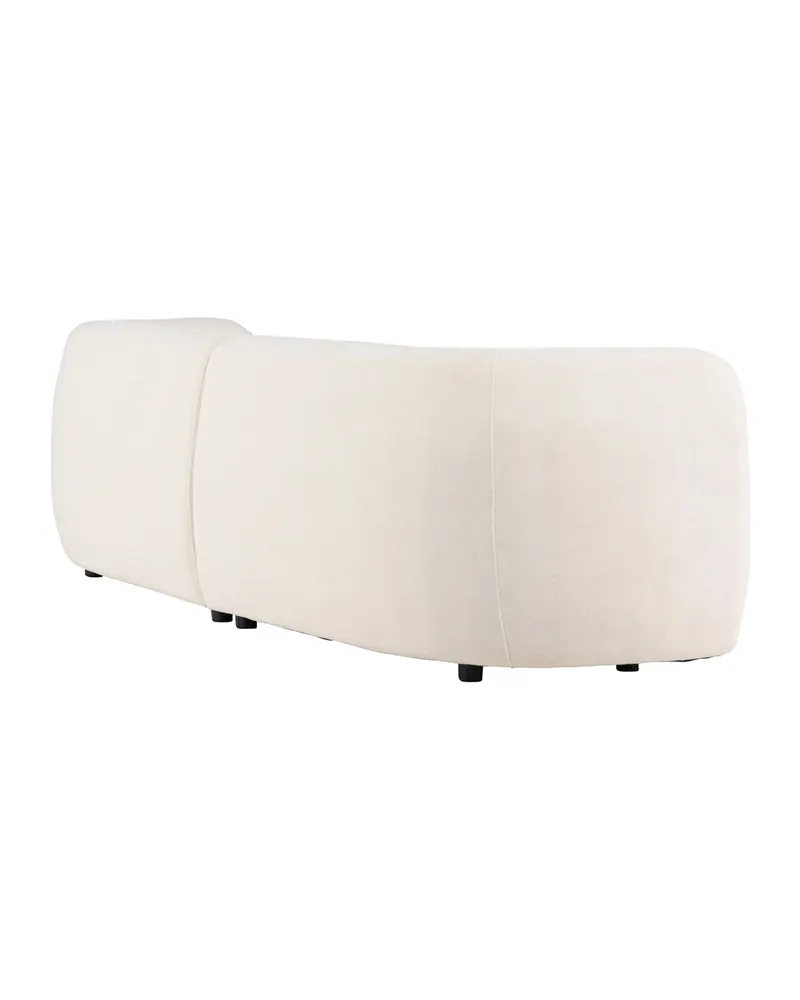 Cielo Sofa mit runden Kanten in Weiß, Gestell Schwarz, Polyester, Ansicht 11