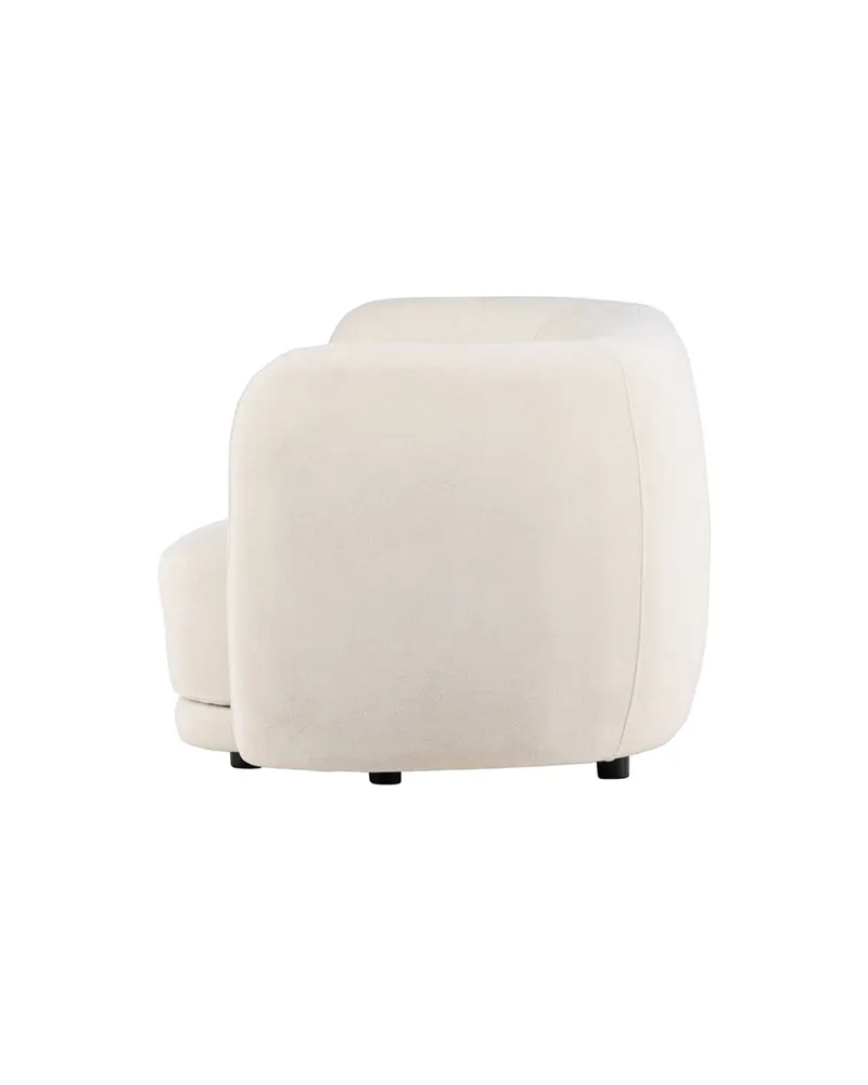 Cielo Sofa mit runden Kanten in Weiß, Gestell Schwarz, Polyester, Ansicht 5