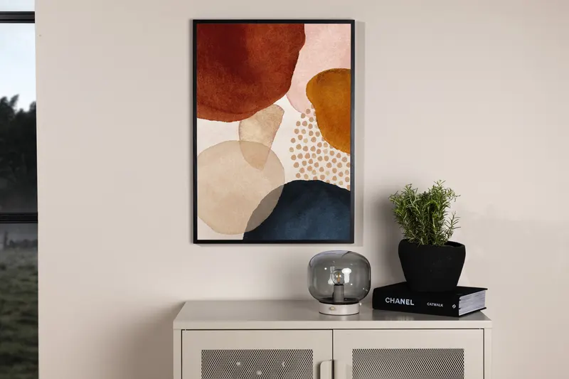 Circles Poster mit Kreisformen in 30 × 21 cm, im Wohnraum, Ansicht 2