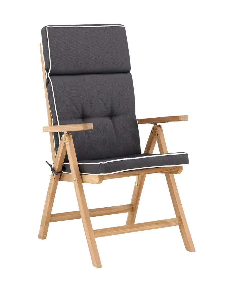 Classic Sitzauflage für Hochlehner, 118 × 50 cm, Grau
