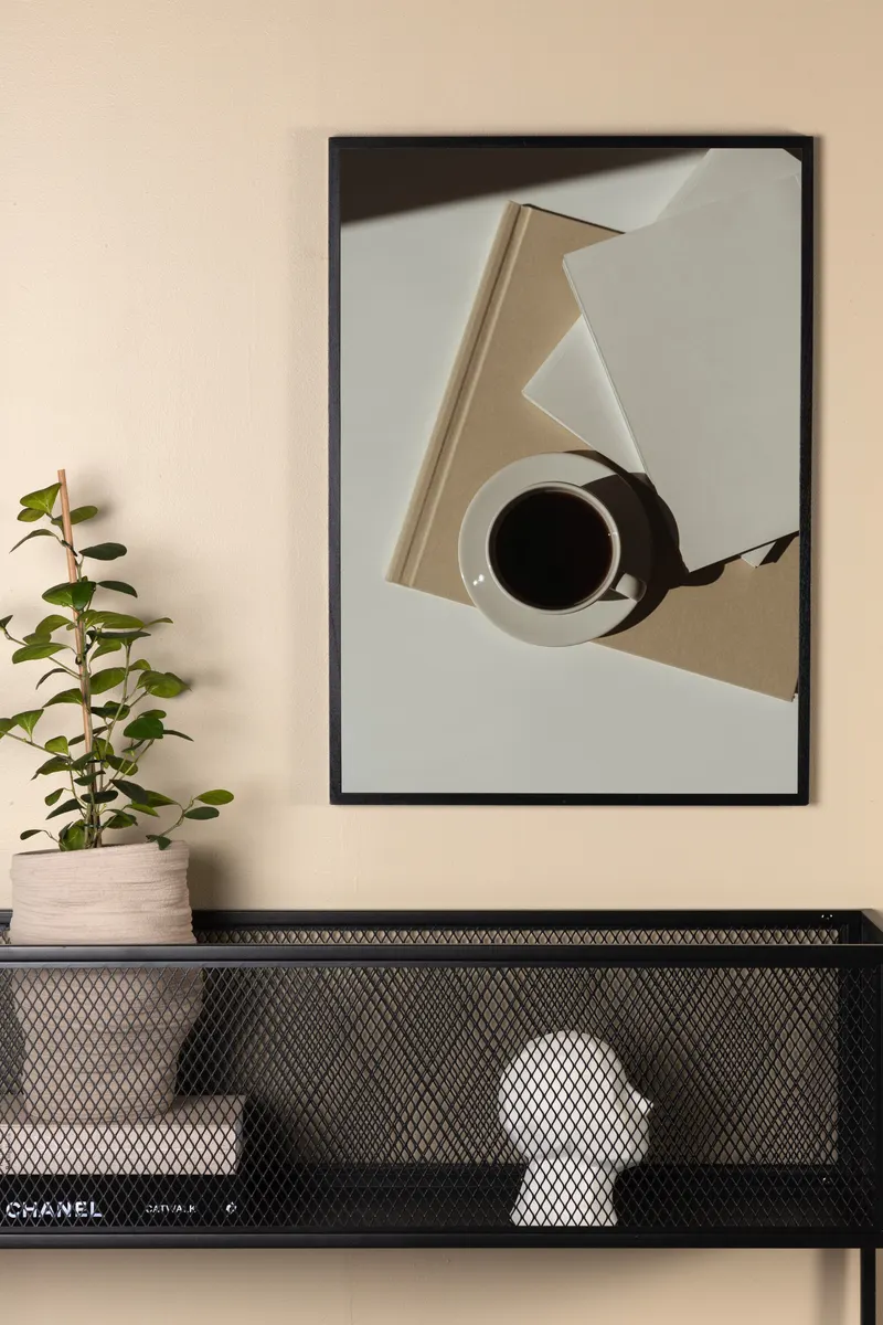 Coffee Poster mit Kaffeetasse in 70 × 50 cm, im Wohnraum, Ansicht 1