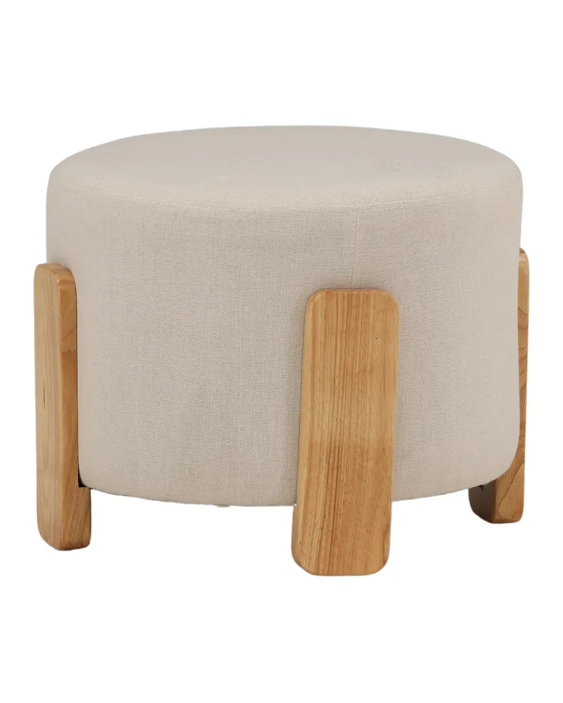 Coffey runder Hocker mit Holzbeinen, Ansicht 2