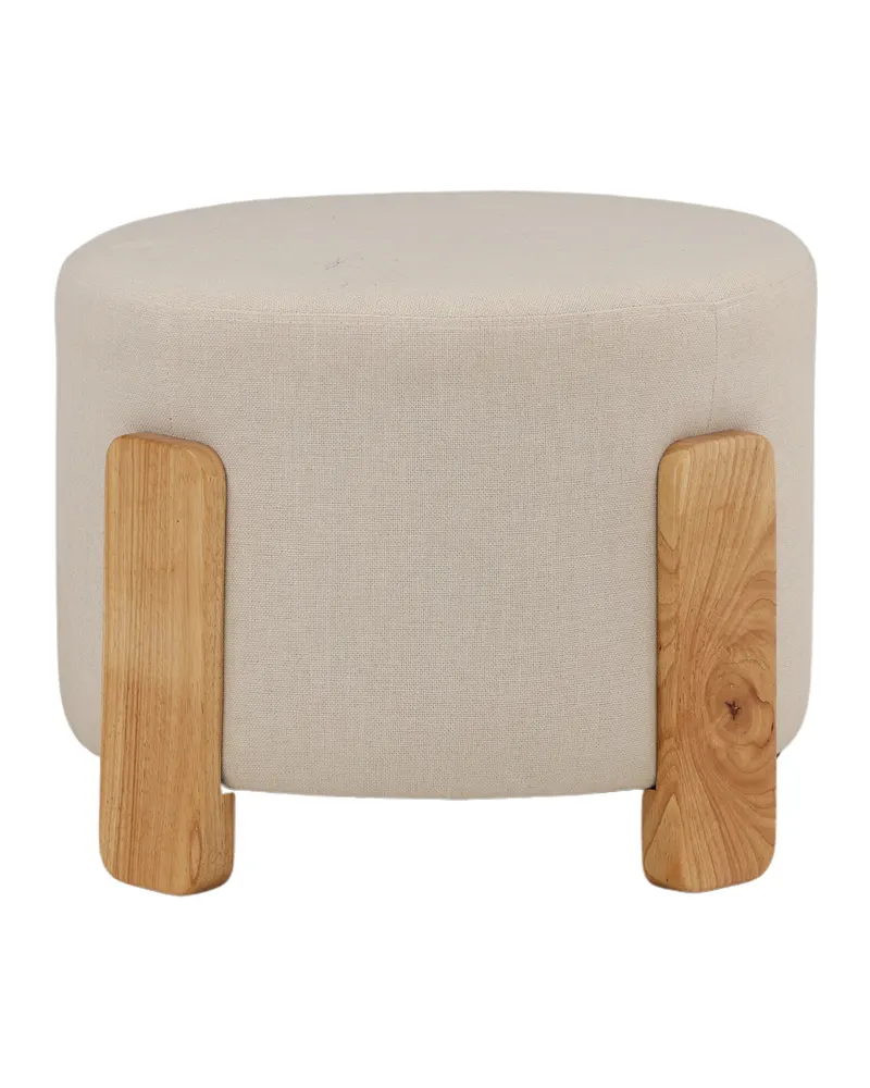 Coffey runder Hocker mit Holzbeinen, Ansicht 3