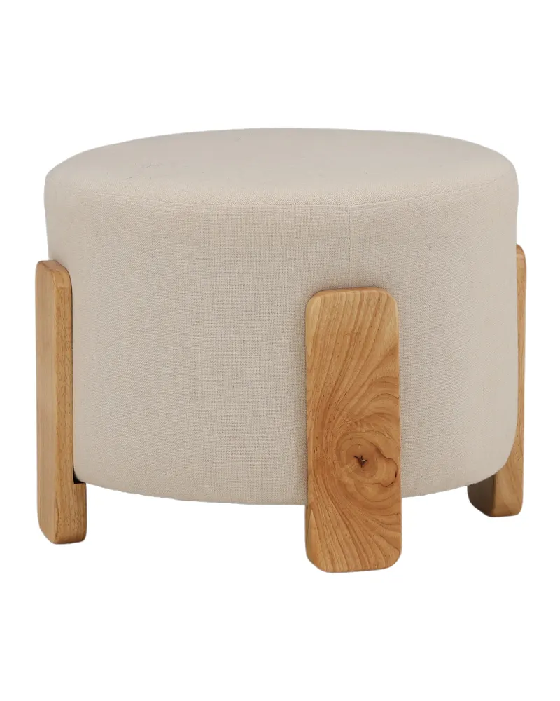 Coffey runder Hocker mit Holzbeinen, Ansicht 4
