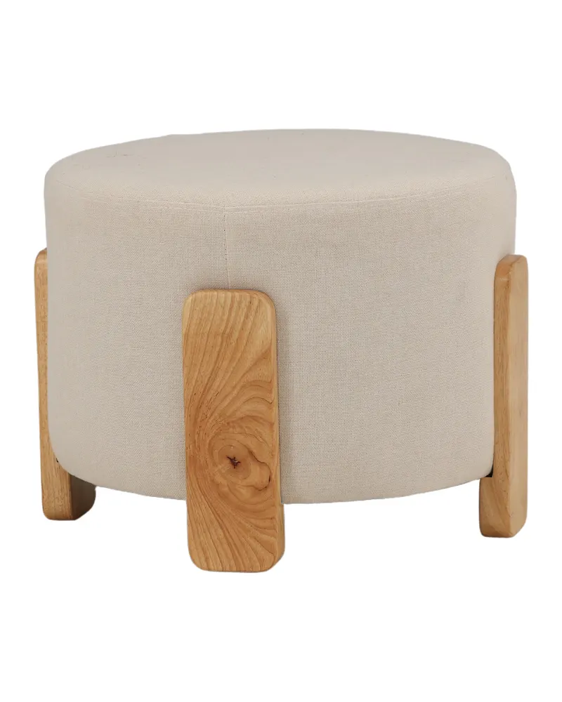 Coffey runder Hocker mit Holzbeinen, Ansicht 5
