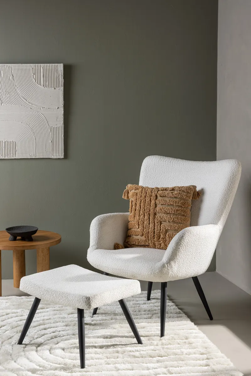 Como Sessel mit Fußhocker, im Wohnraum, Ansicht 1
