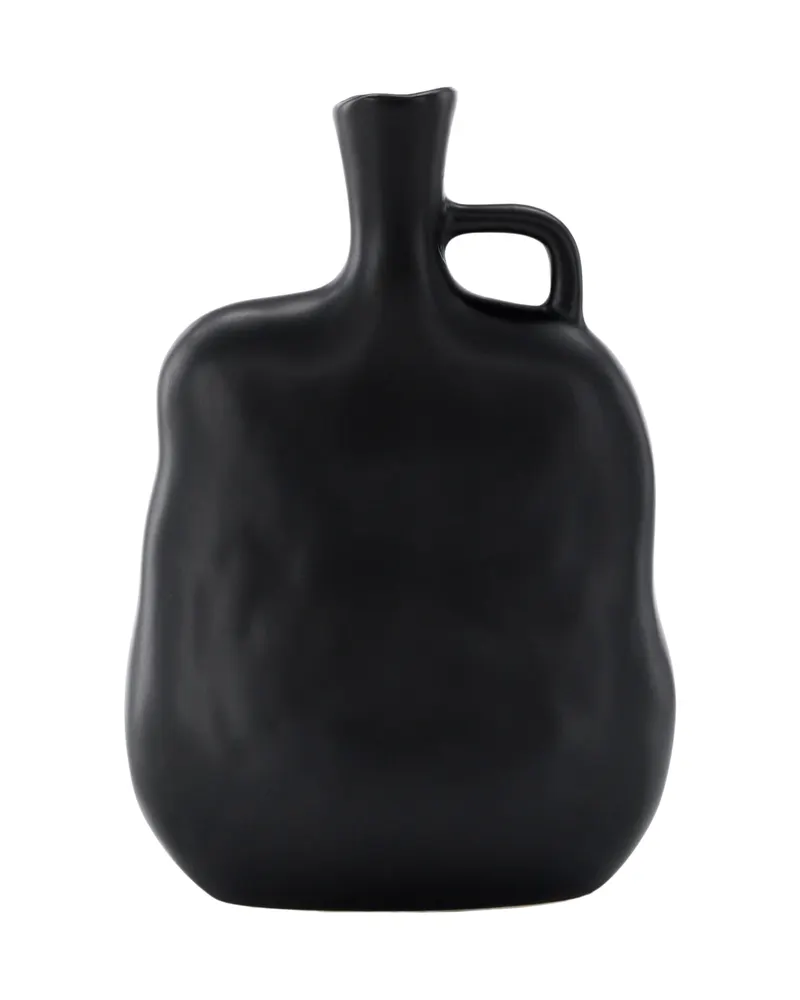 Conta Vase in Torso-Form mit Henkel aus Steinzeug in Schwarz, Ansicht 10