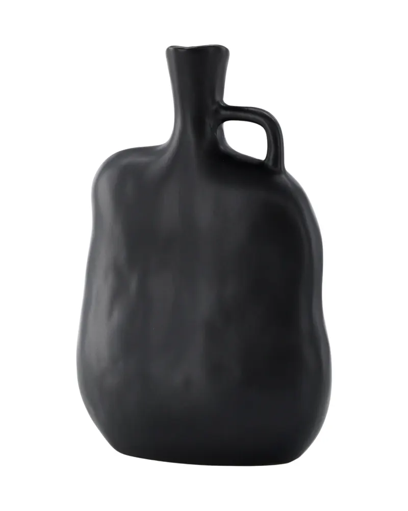Conta Vase in Torso-Form mit Henkel aus Steinzeug in Schwarz, Ansicht 11