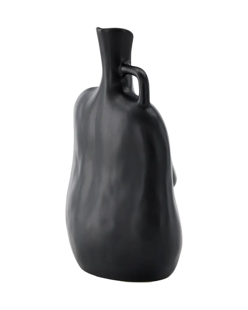 Conta Vase in Torso-Form mit Henkel aus Steinzeug in Schwarz, Ansicht 12