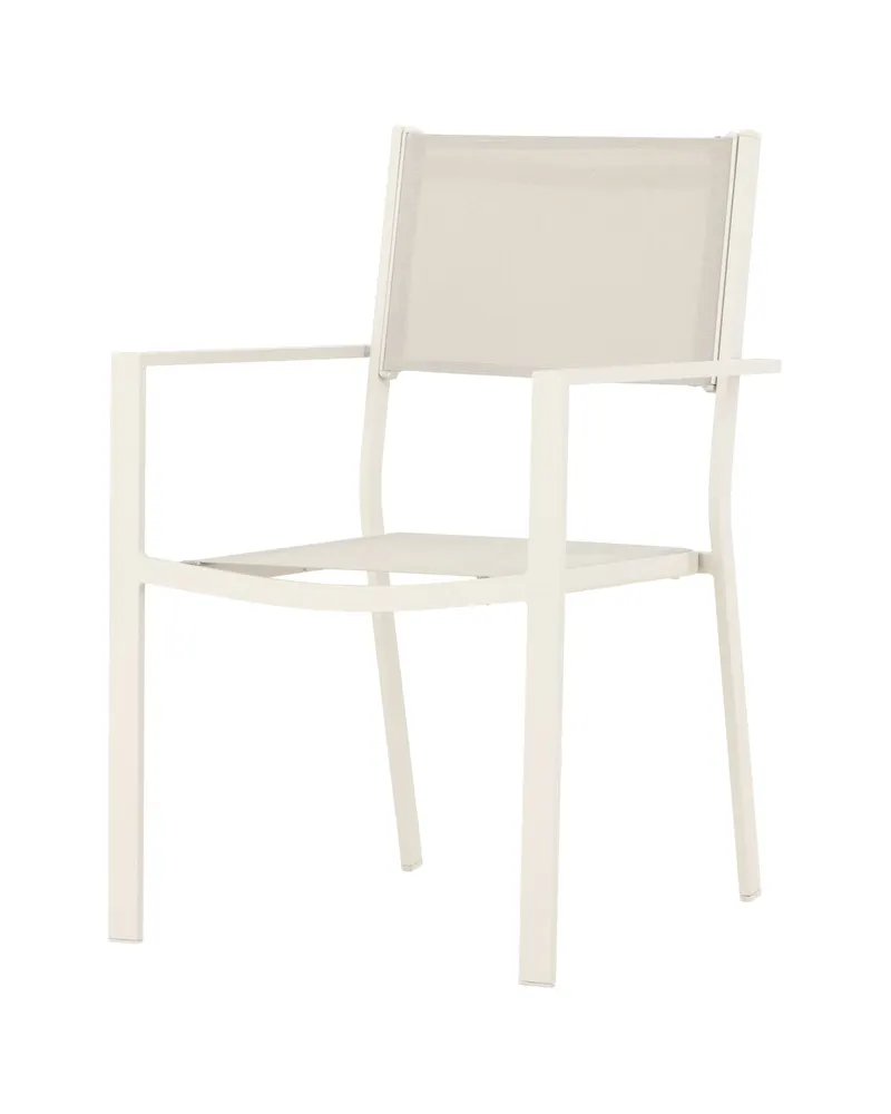 Copacabana stapelbarer Gartenstuhl mit Armlehnen in Beige, Ansicht 1