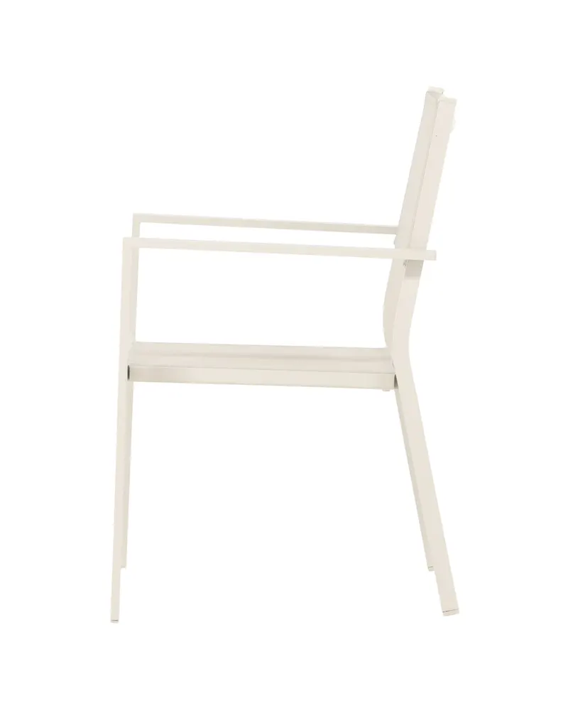 Copacabana stapelbarer Gartenstuhl mit Armlehnen in Beige, Ansicht 10