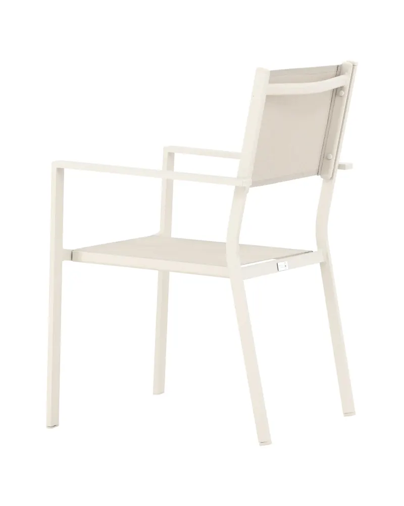 Copacabana stapelbarer Gartenstuhl mit Armlehnen in Beige, Ansicht 11