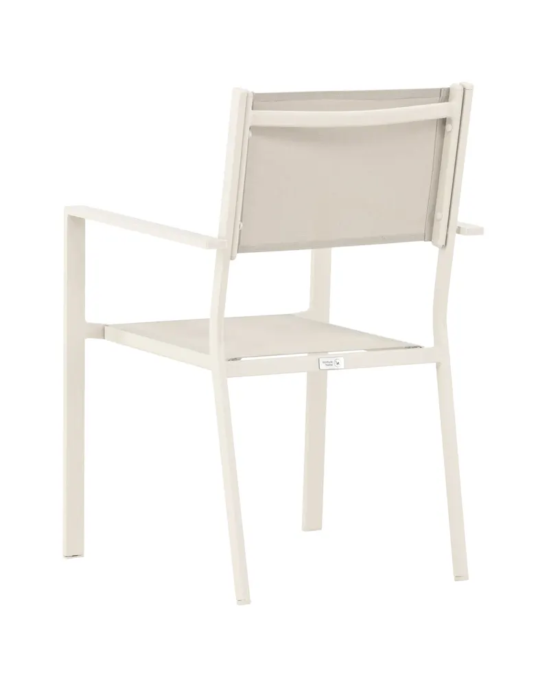 Copacabana stapelbarer Gartenstuhl mit Armlehnen in Beige, Ansicht 6