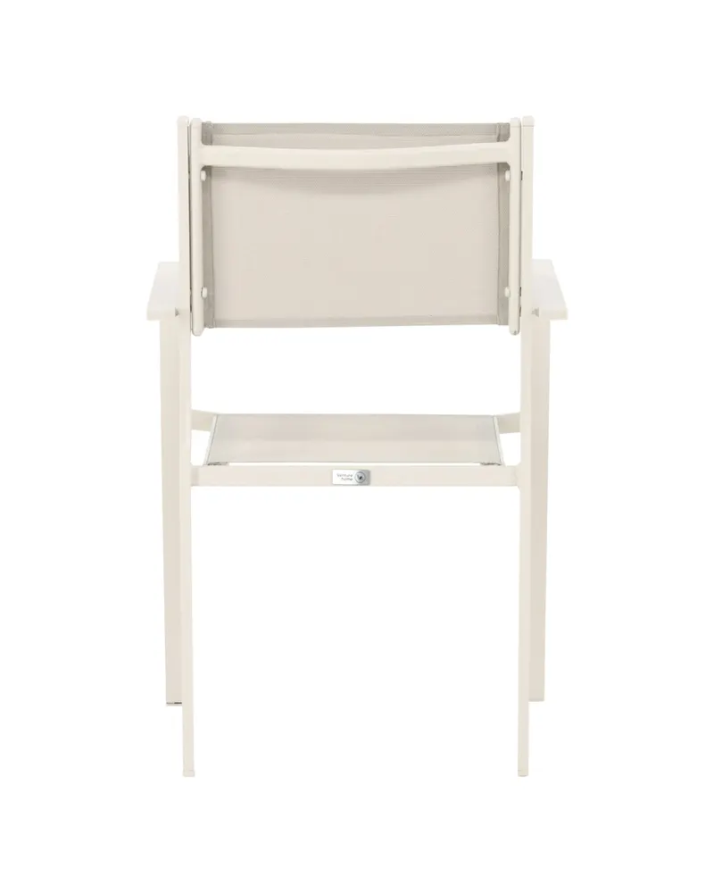 Copacabana stapelbarer Gartenstuhl mit Armlehnen in Beige, Ansicht 7
