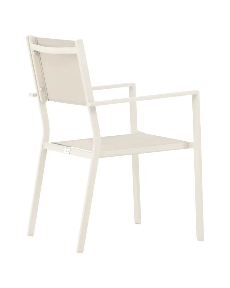 Copacabana stapelbarer Gartenstuhl mit Armlehnen in Beige, Ansicht 8