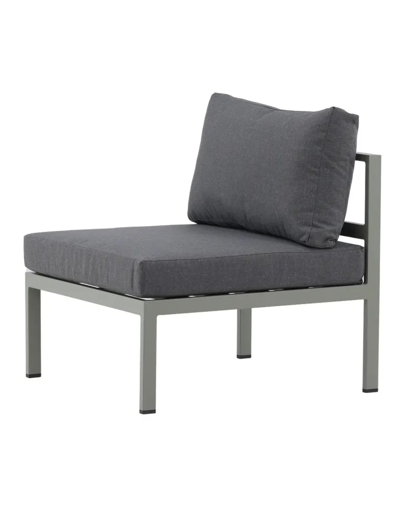 Copacabana Loungemodul für modulare Gartenmöbel in 74 × 65 × 70 cm, Grau, Gestell Khaki, Polyester, Ansicht 10
