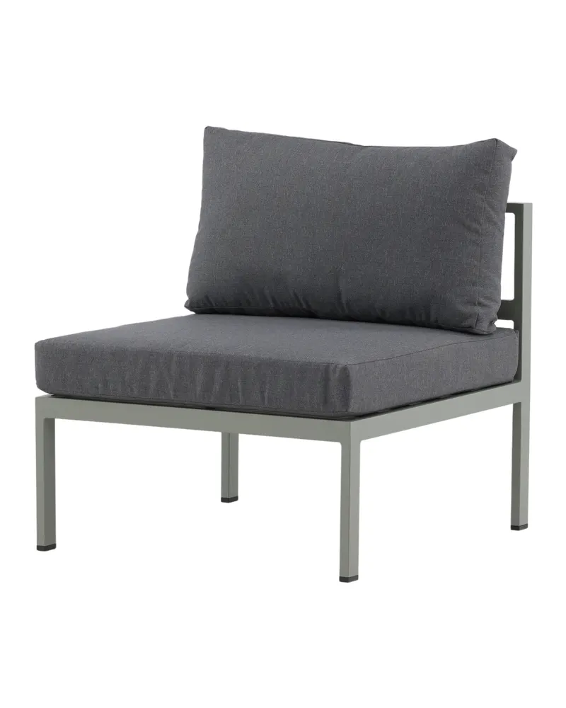Copacabana Loungemodul für modulare Gartenmöbel in 74 × 65 × 70 cm, Grau, Gestell Khaki, Polyester, Ansicht 11