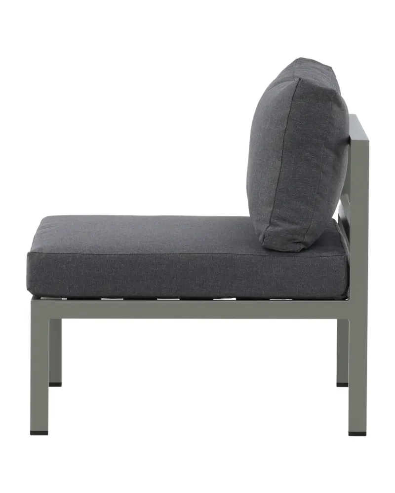 Copacabana Loungemodul für modulare Gartenmöbel in 74 × 65 × 70 cm, Grau, Gestell Khaki, Polyester, Ansicht 12