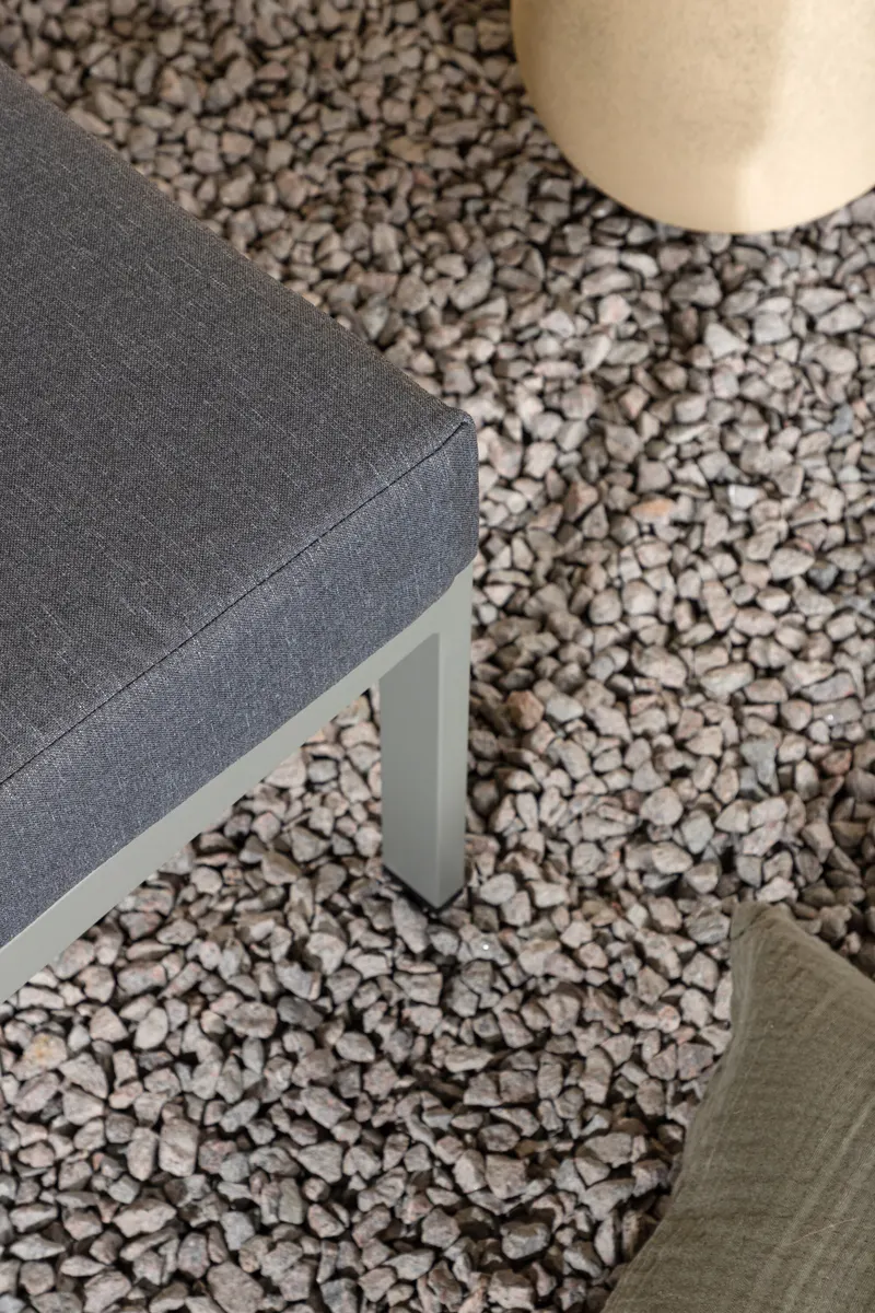 Copacabana Loungemodul für modulare Gartenmöbel in 74 × 65 × 70 cm, Grau, Gestell Khaki, Polyester, im Wohnraum, Ansicht 2