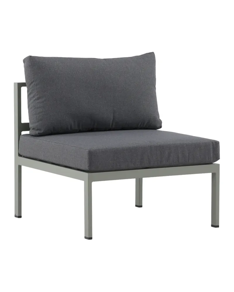 Copacabana Loungemodul für modulare Gartenmöbel in 74 × 65 × 70 cm, Grau, Gestell Khaki, Polyester, Ansicht 2