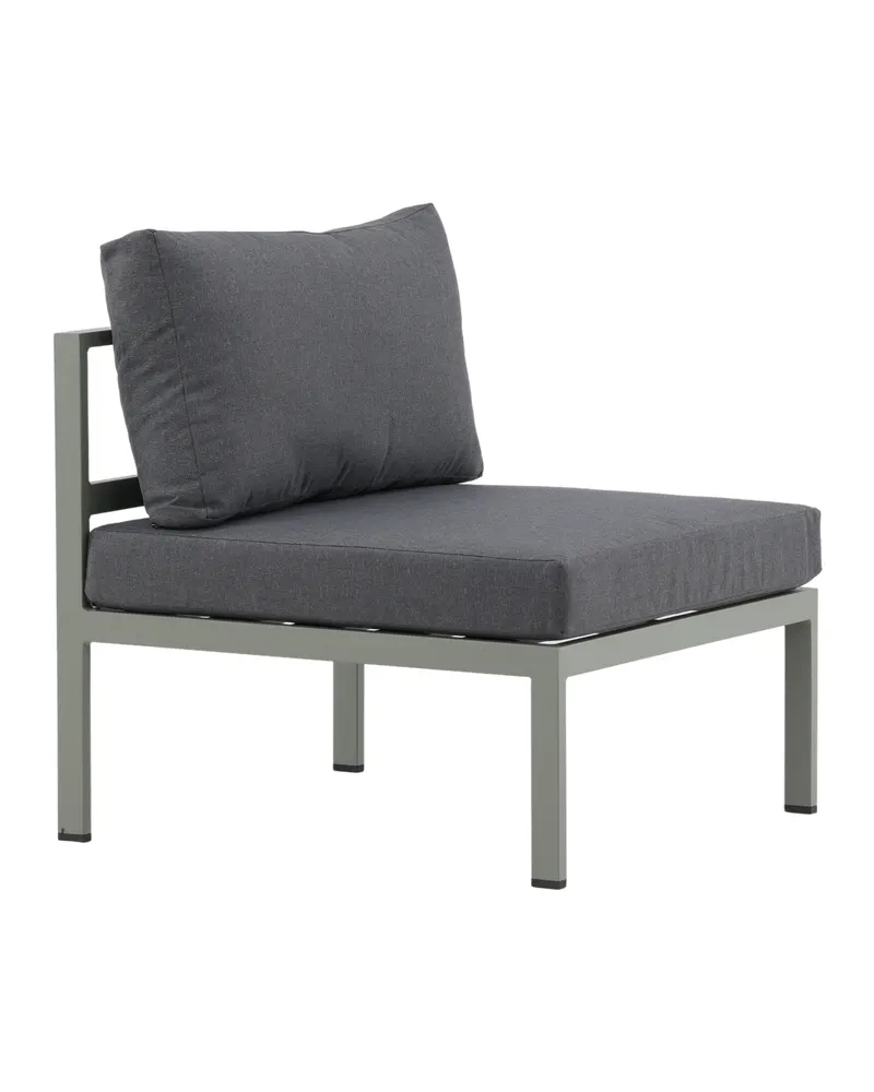 Copacabana Loungemodul für modulare Gartenmöbel in 74 × 65 × 70 cm, Grau, Gestell Khaki, Polyester, Ansicht 3