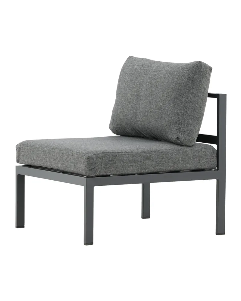 Copacabana Loungemodul für modulare Gartenmöbel in 74 × 65 × 70 cm, Grau, Gestell Schwarz, Polyester, Ansicht 1