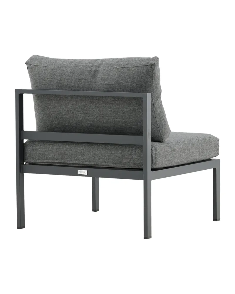 Copacabana Loungemodul für modulare Gartenmöbel in 74 × 65 × 70 cm, Grau, Gestell Schwarz, Polyester, Ansicht 8