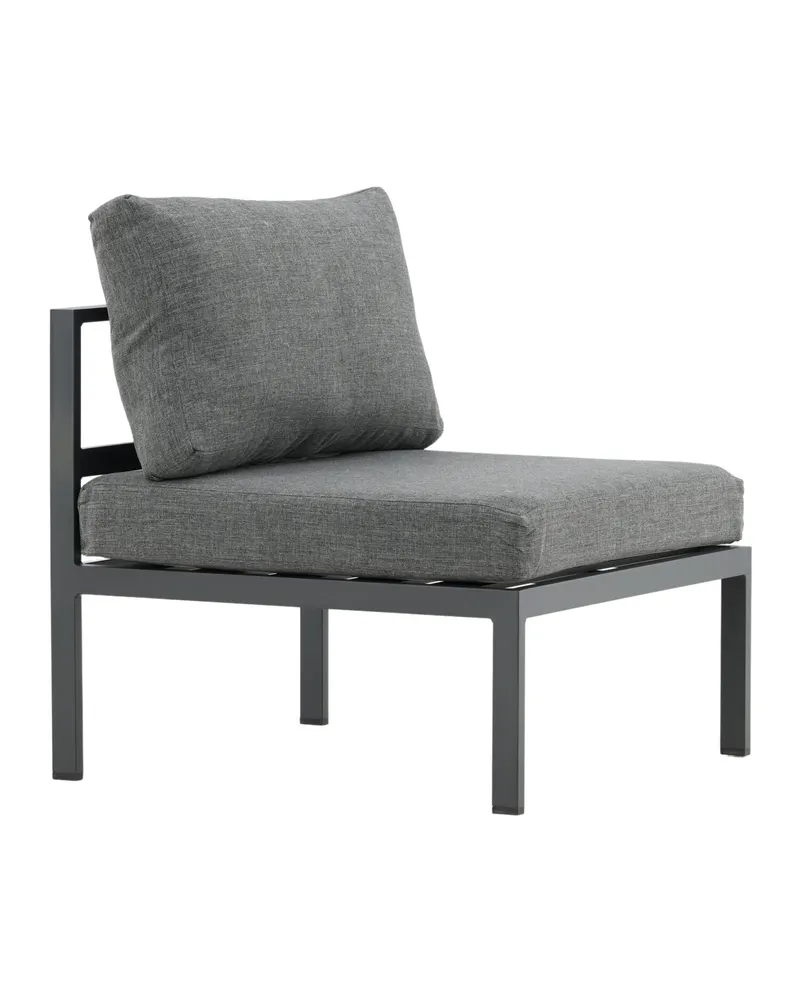 Copacabana Loungemodul für modulare Gartenmöbel in 74 × 65 × 70 cm, Grau, Gestell Schwarz, Polyester, Ansicht 11