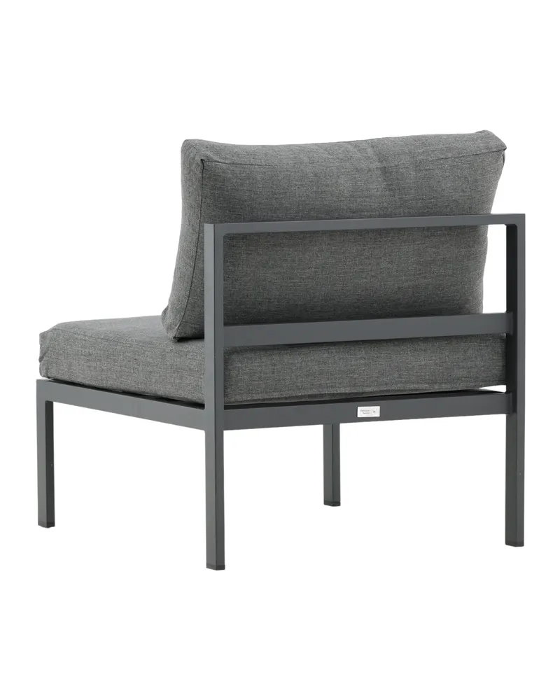 Copacabana Loungemodul für modulare Gartenmöbel in 74 × 65 × 70 cm, Grau, Gestell Schwarz, Polyester, Ansicht 6