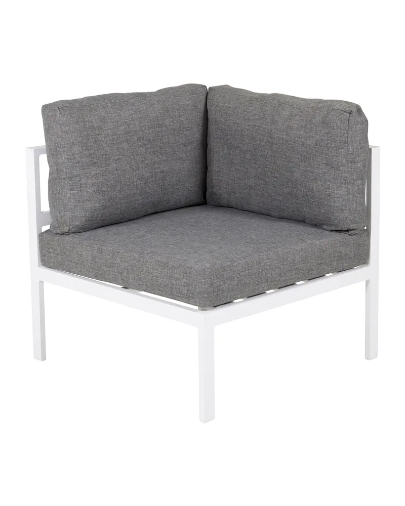 Copacabana Loungemodul für modulare Gartenmöbel in 74 × 65 × 74 cm, Weiß, Polyester, Ansicht 2