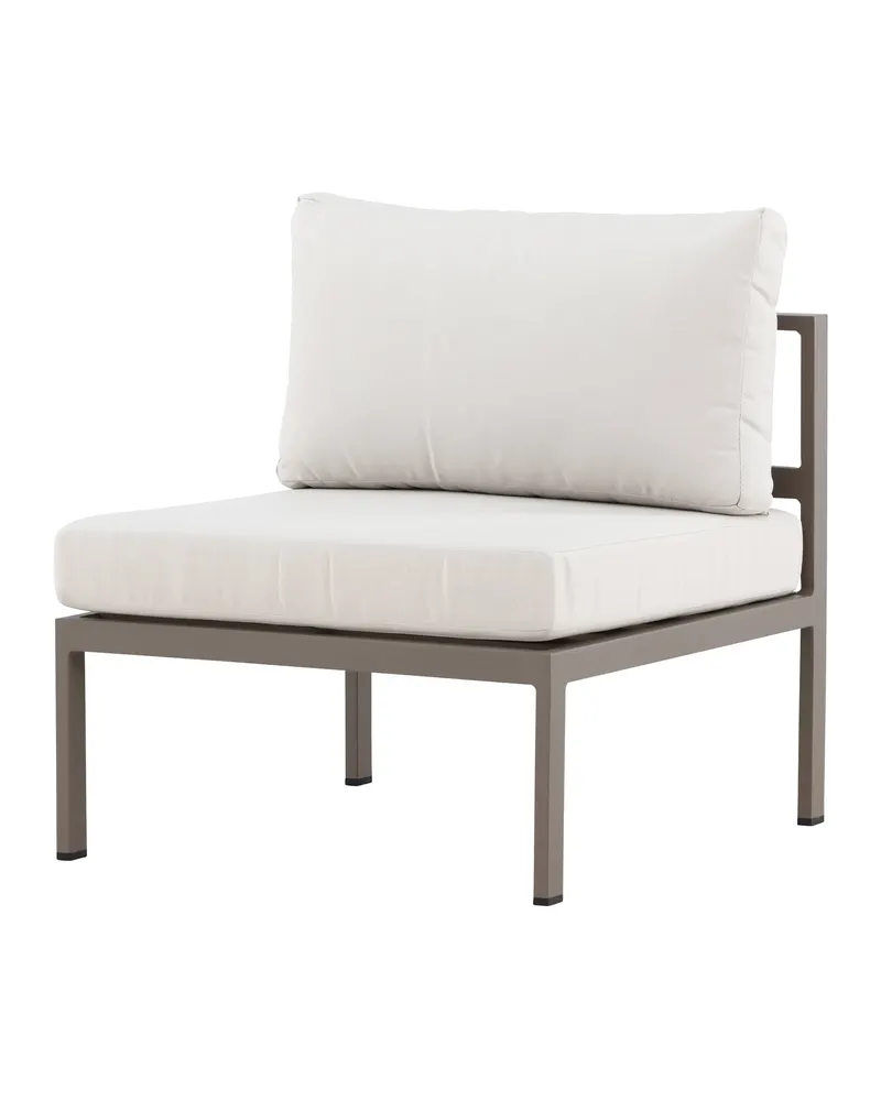 Copacabana Loungemodul für modulare Gartenmöbel in 74 × 65 × 70 cm, Beige, Gestell Braun, Olefin, Ansicht 1