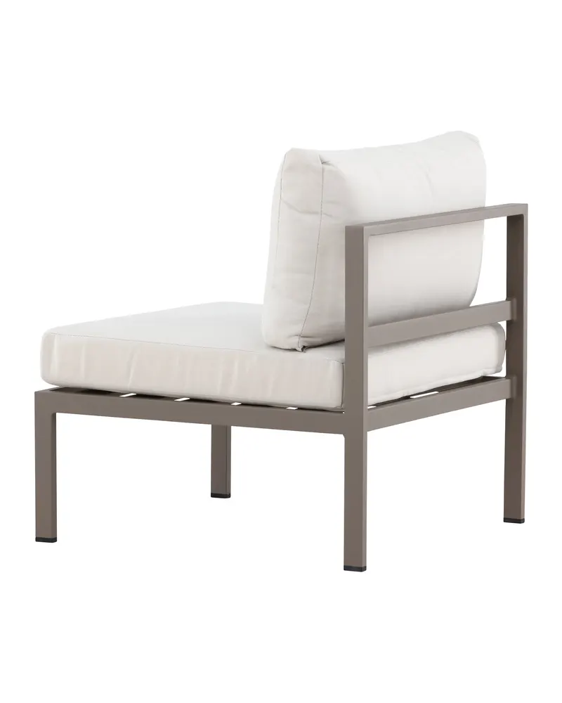 Copacabana Loungemodul für modulare Gartenmöbel in 74 × 65 × 70 cm, Beige, Gestell Braun, Olefin, Ansicht 8
