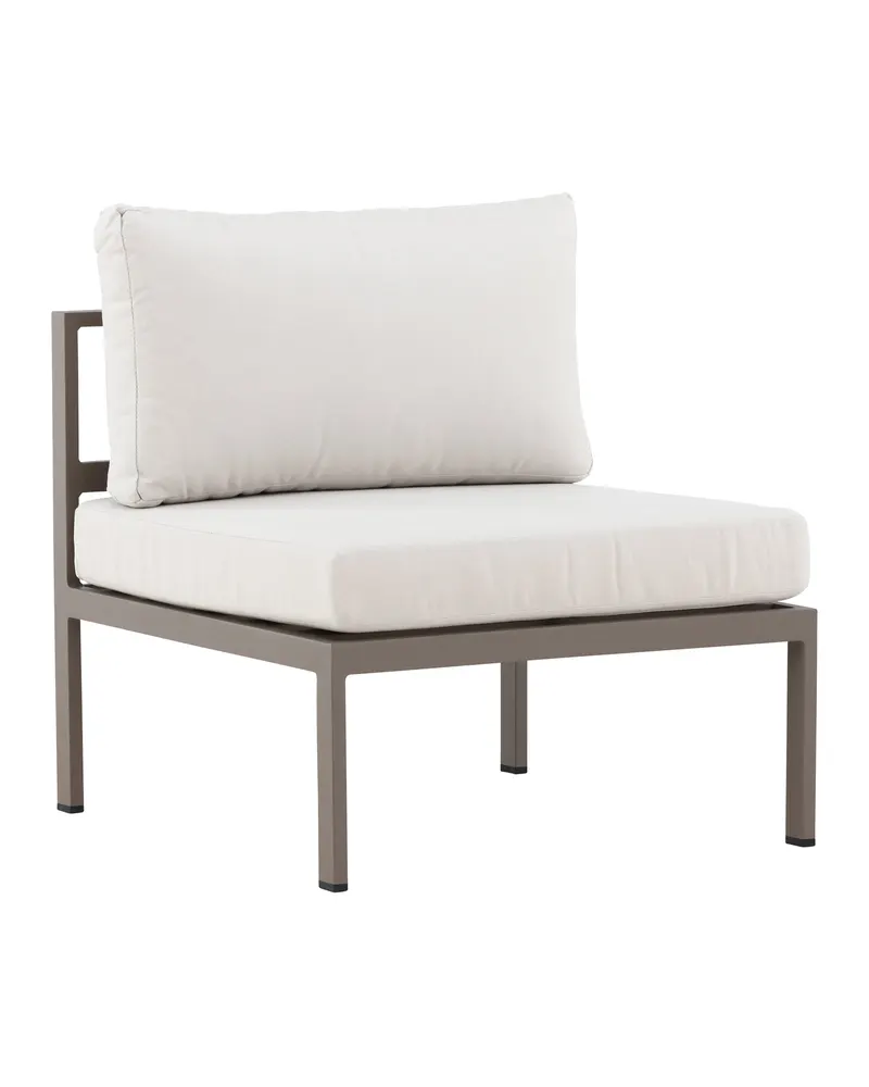 Copacabana Loungemodul für modulare Gartenmöbel in 74 × 65 × 70 cm, Beige, Gestell Braun, Olefin, Ansicht 12