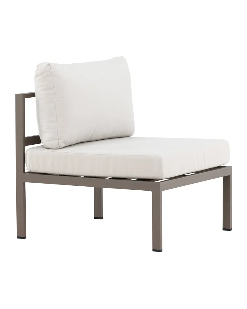 Copacabana Loungemodul für modulare Gartenmöbel in 74 × 65 × 70 cm, Beige, Gestell Braun, Olefin, Ansicht 3