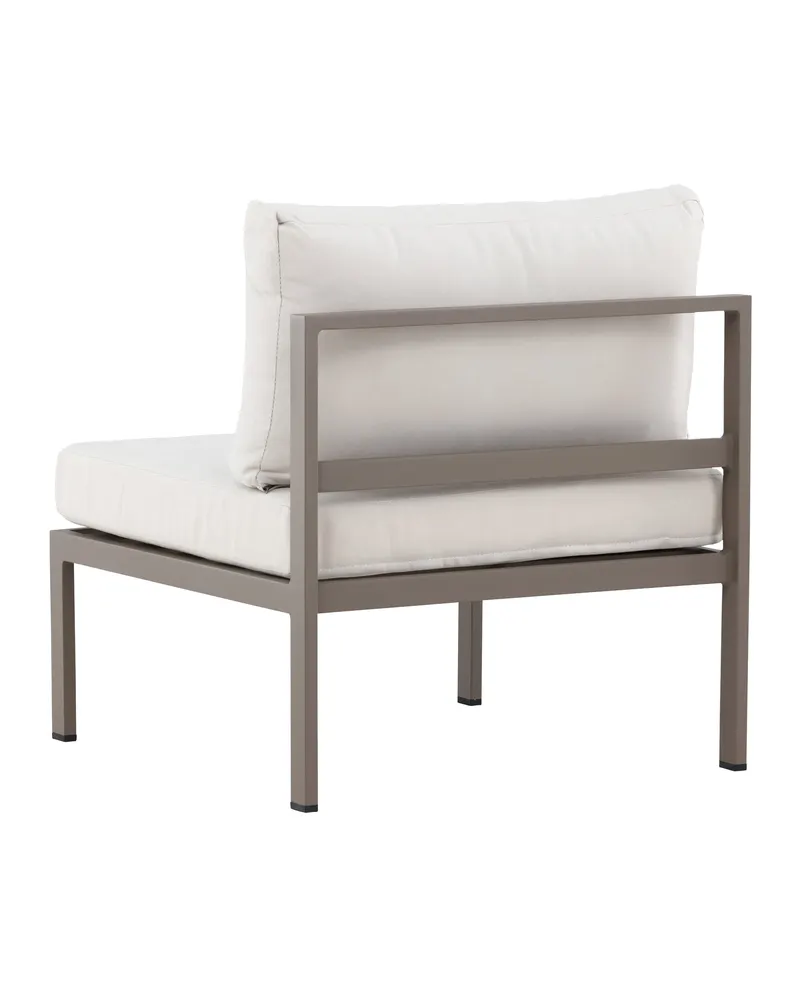 Copacabana Loungemodul für modulare Gartenmöbel in 74 × 65 × 70 cm, Beige, Gestell Braun, Olefin, Ansicht 5