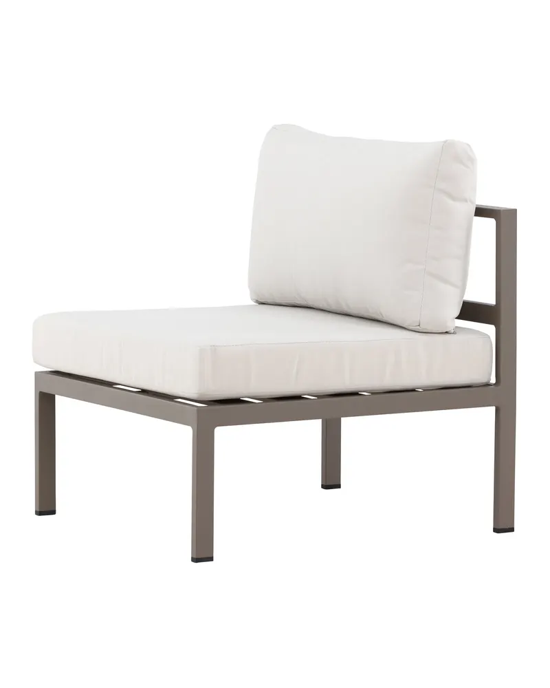 Copacabana Loungemodul für modulare Gartenmöbel in 74 × 65 × 70 cm, Beige, Gestell Braun, Olefin, Ansicht 6