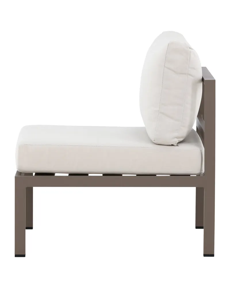 Copacabana Loungemodul für modulare Gartenmöbel in 74 × 65 × 70 cm, Beige, Gestell Braun, Olefin, Ansicht 7