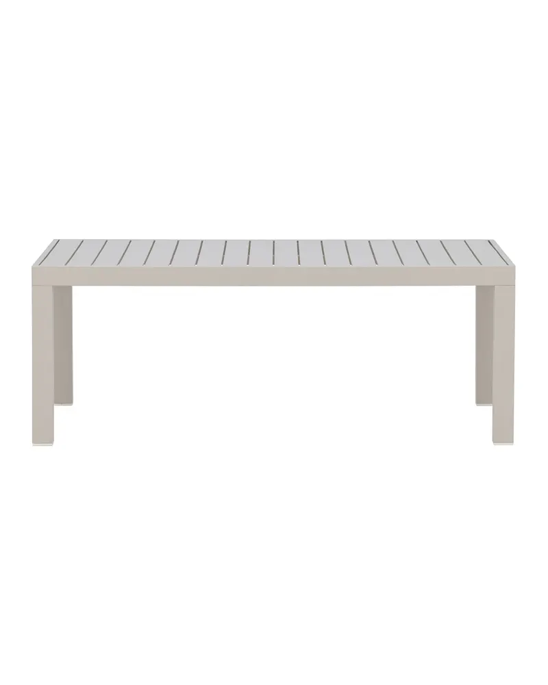 Copacabana Loungetisch outdoor mit Lamellenplatte, 120 × 70 cm, Braun