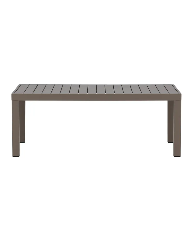 Copacabana Loungetisch outdoor mit Lamellenplatte, 120 × 70 cm, Braun
