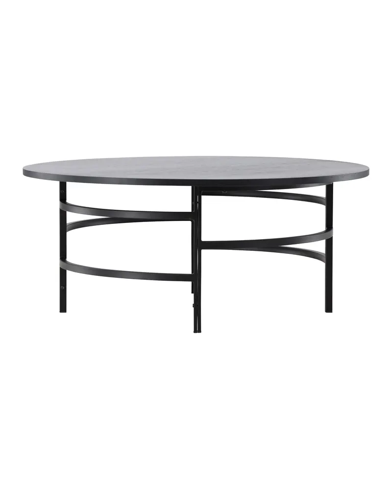 Copenhagen runder Couchtisch Ø 100 cm mit Ringgestell in Schwarz, Ansicht 7