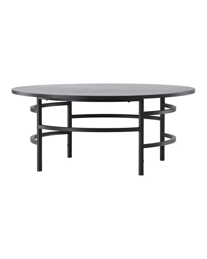 Copenhagen runder Couchtisch Ø 100 cm mit Ringgestell in Schwarz, Ansicht 9