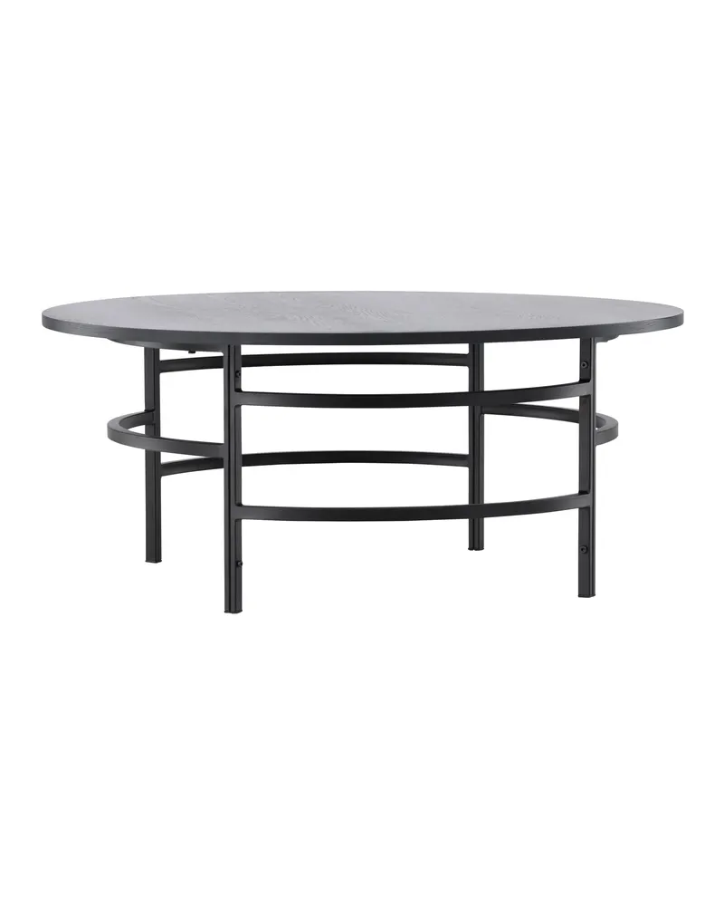 Copenhagen runder Couchtisch Ø 100 cm mit Ringgestell in Schwarz, Ansicht 11