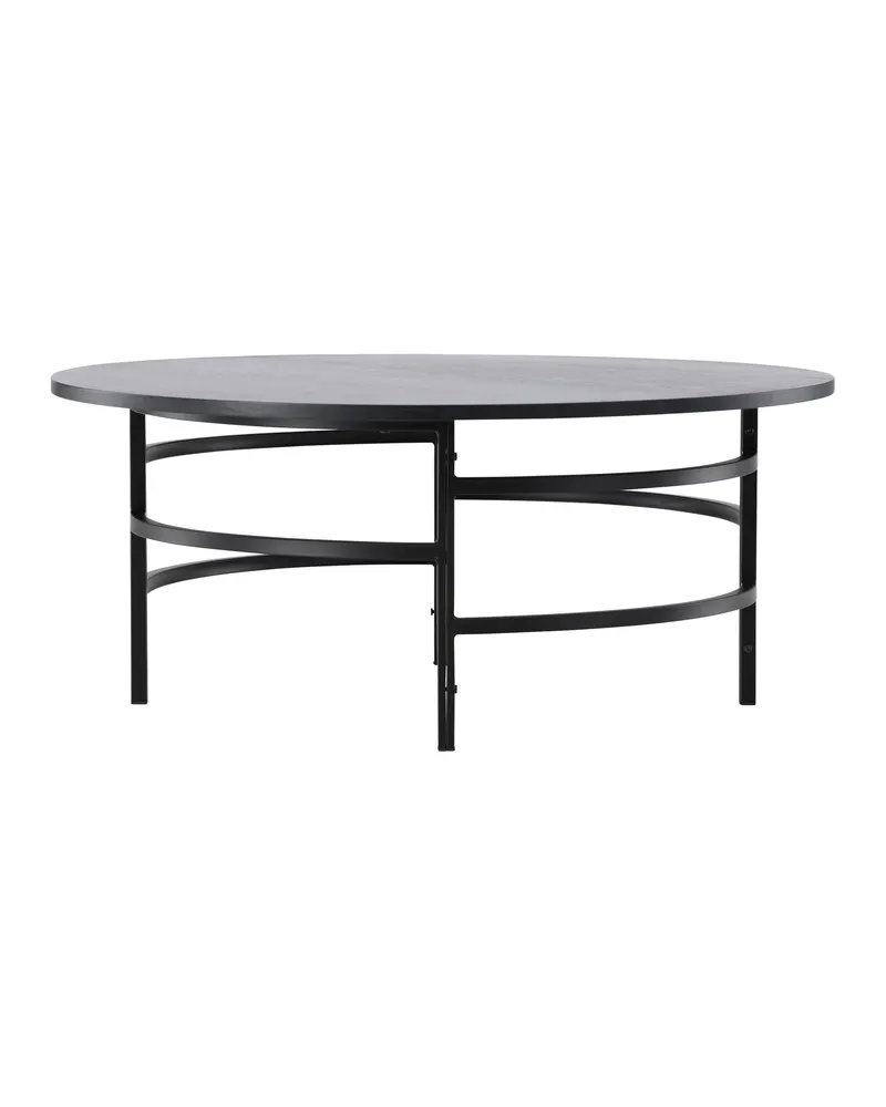 Copenhagen runder Couchtisch Ø 100 cm mit Ringgestell in Schwarz, Ansicht 4