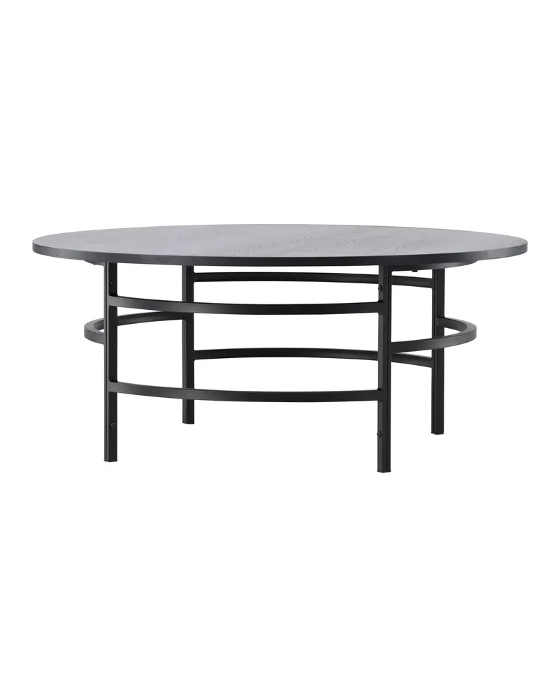 Copenhagen runder Couchtisch Ø 100 cm mit Ringgestell in Schwarz, Ansicht 6