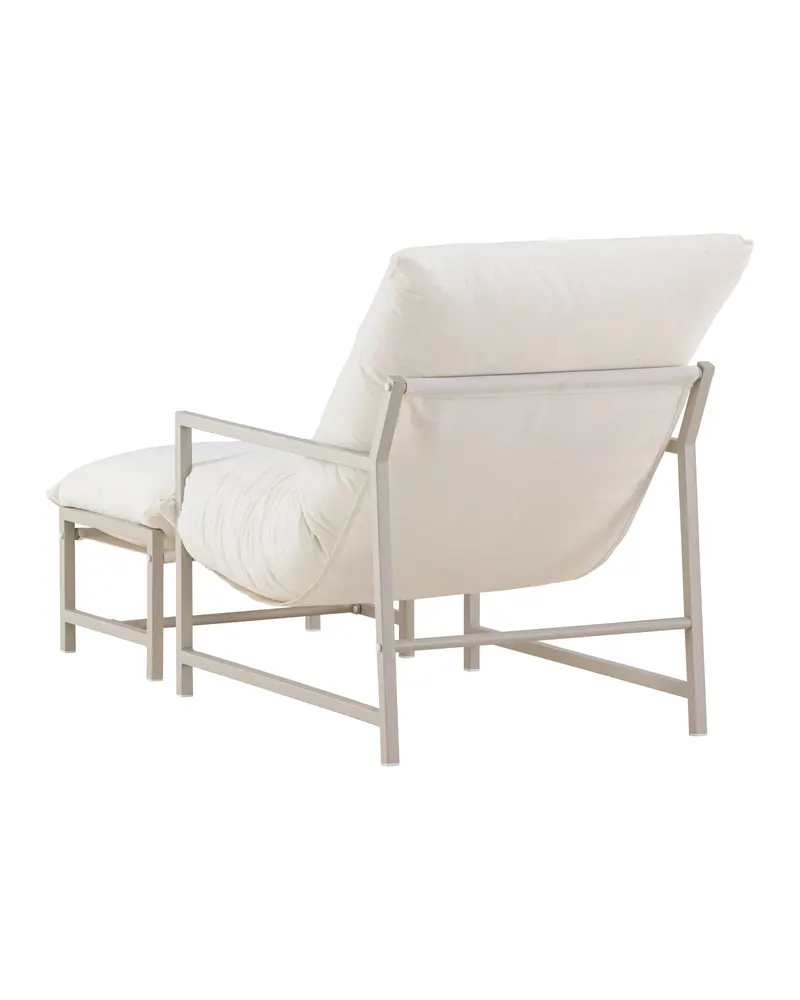 Corso Gartensessel mit Hocker in Beige, Ansicht 5