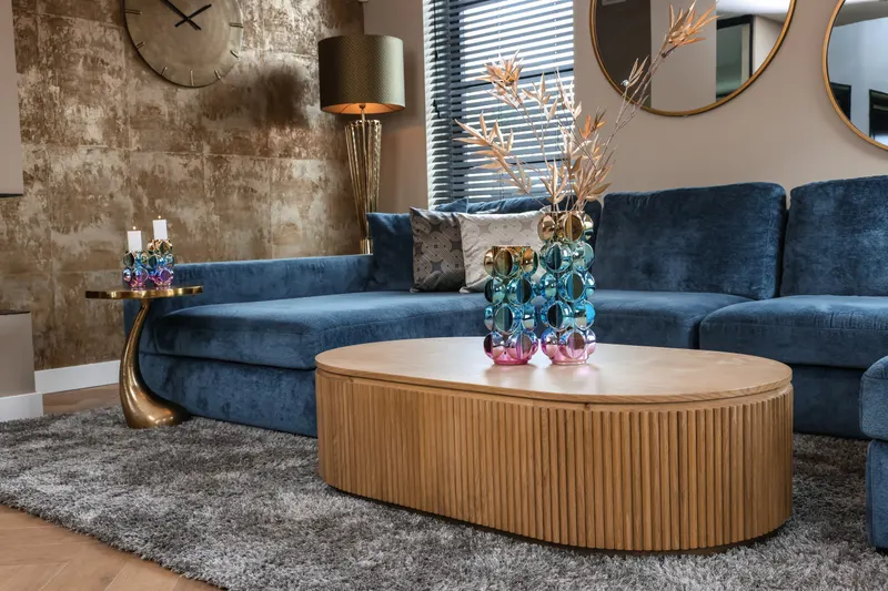 Uhr Zane, Goldfarben von Richmond Interiors, Wohnbeispiel 10, im Wohnraum