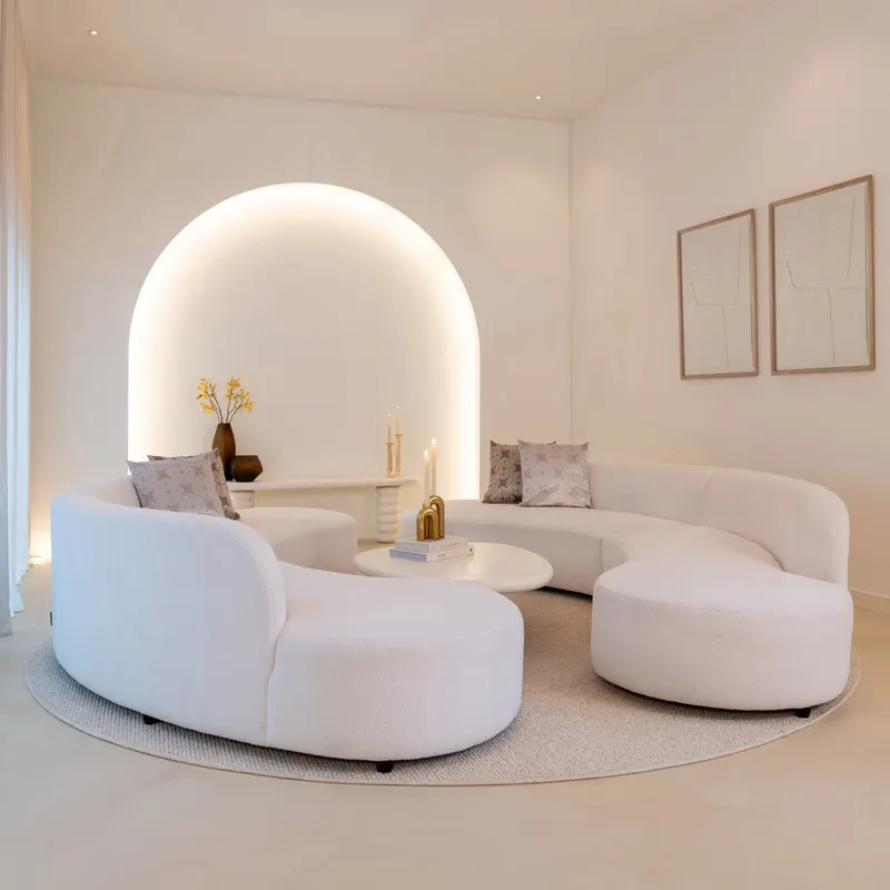 Couchtisch Bloomstone Weiß 110 × 90 cm von Richmond Interiors, Wohnbeispiel 5, im Wohnraum