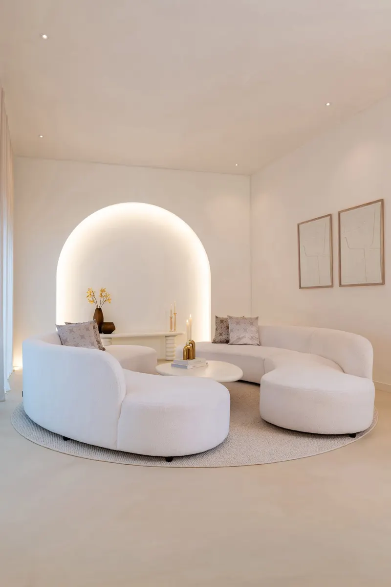 Couchtisch Bloomstone Weiß 110 × 90 cm von Richmond Interiors, Wohnbeispiel 7, im Wohnraum