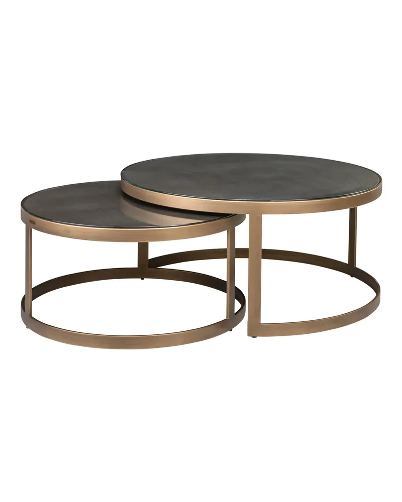 Couchtisch Bloomville Brass Shagreen 2er-Set von Richmond Interiors, Produktansicht 2
