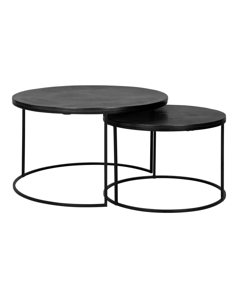Couchtisch Bolder, Schwarz, 2er-Set von Richmond Interiors